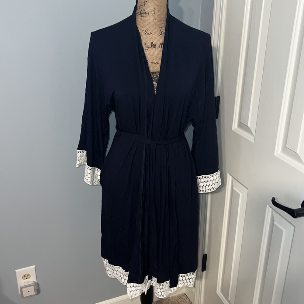 Angel maternity size xs/s dark blue robe